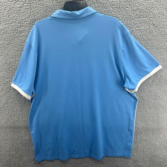 Nike Golf Shirt Men XXL 2XL Blue White Colorblock Standard Fit Dri-Fit Polo - Picture 7 of 10